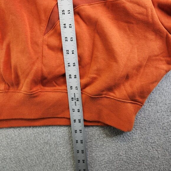 Nike Sweatshirt Womens M Orange Sportswear Air Fleece Mock Neck Hanorac Cropped - Picture 9 of 15